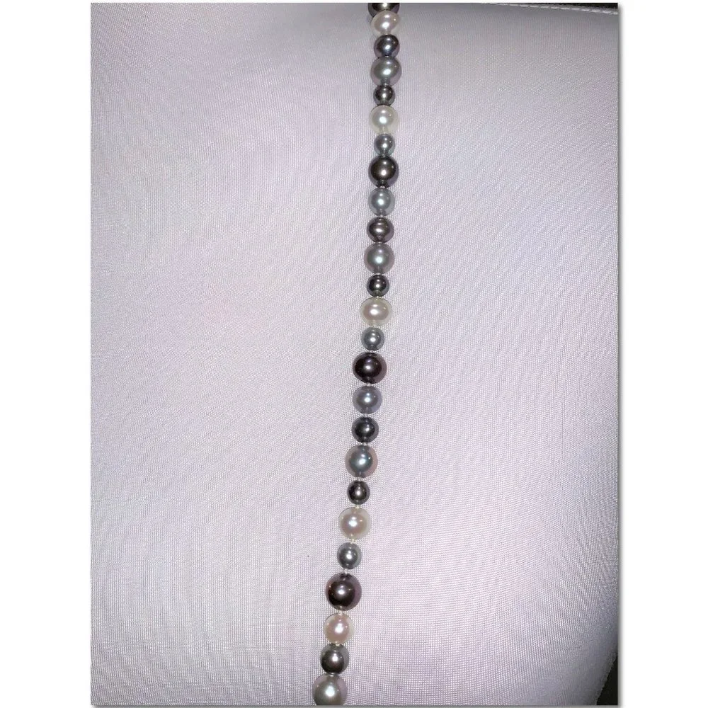 Dillard's Sterling Collection Long Pearl Necklace Tag Attached